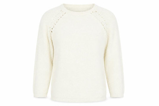 H&M Womens Ivory  Knit Pullover Jumper Size S