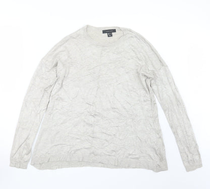 Additional front view of Atmosphere women’s beige knit jumper, size UK 12