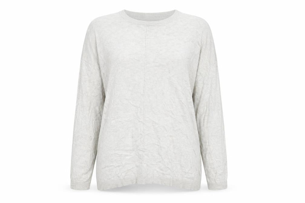 Front view of Atmosphere women’s beige knit jumper, size UK 12