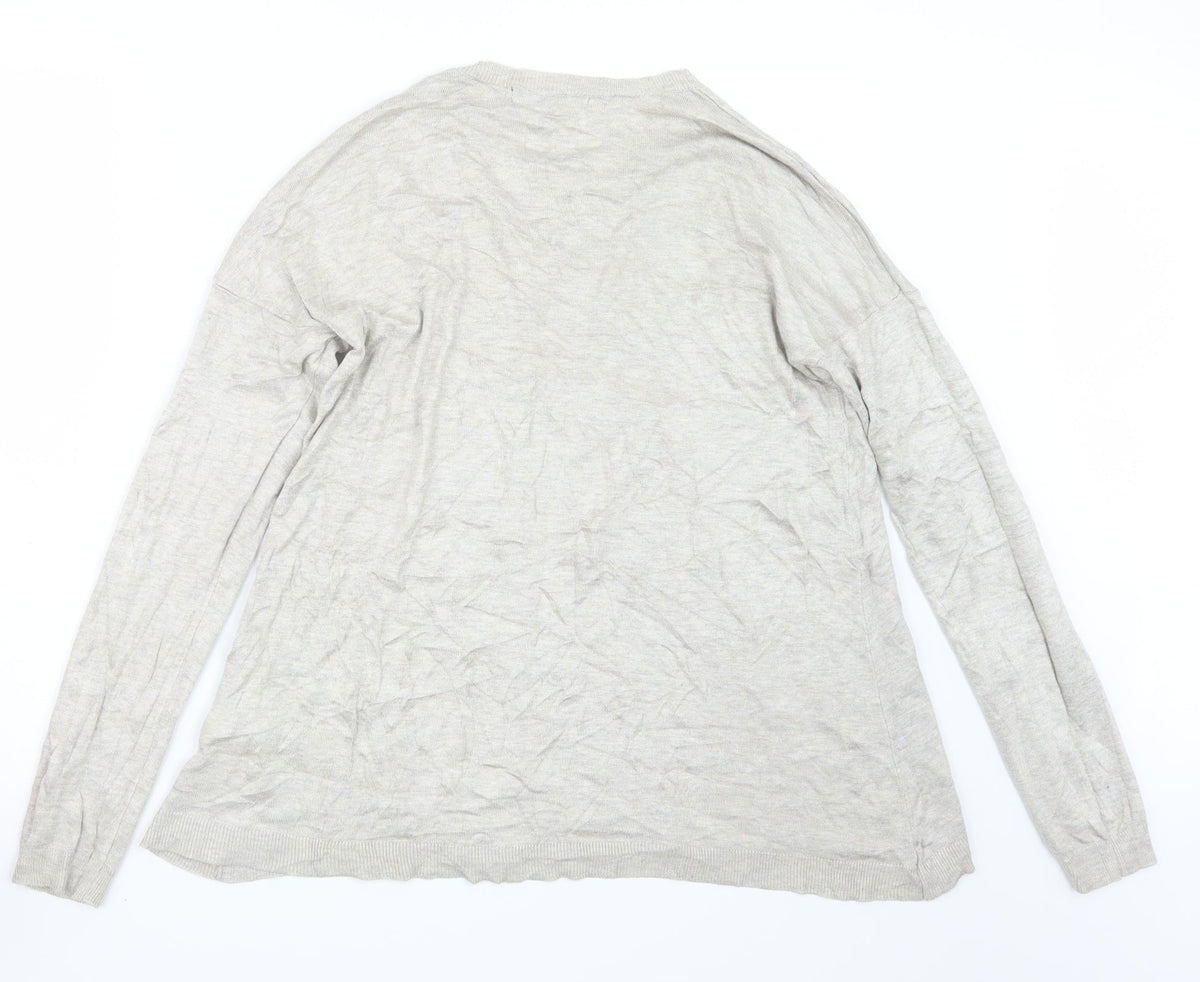 Back view of Atmosphere women’s beige knit jumper, size UK 12