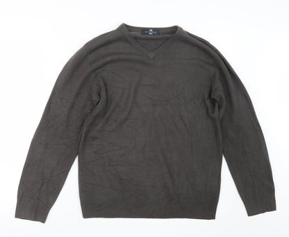 Blue Harbour Mens Brown  Knit Pullover Jumper Size S