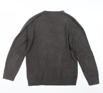 Blue Harbour Mens Brown  Knit Pullover Jumper Size S