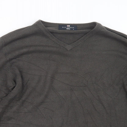 Blue Harbour Mens Brown  Knit Pullover Jumper Size S