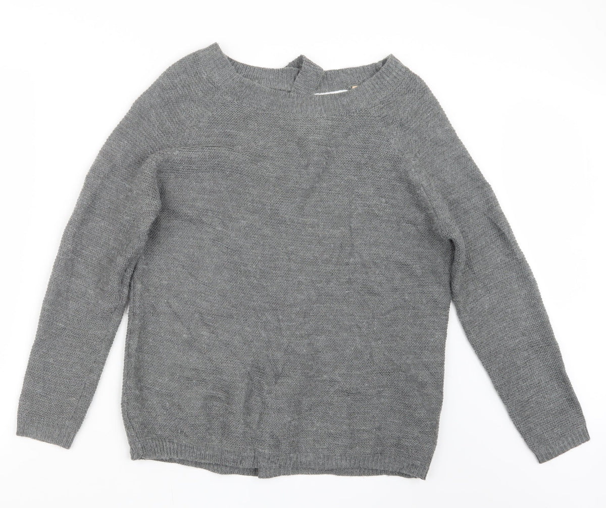 Memory & Co Womens Grey  Knit Pullover Jumper Size L