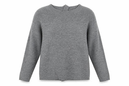 Memory & Co Womens Grey  Knit Pullover Jumper Size L