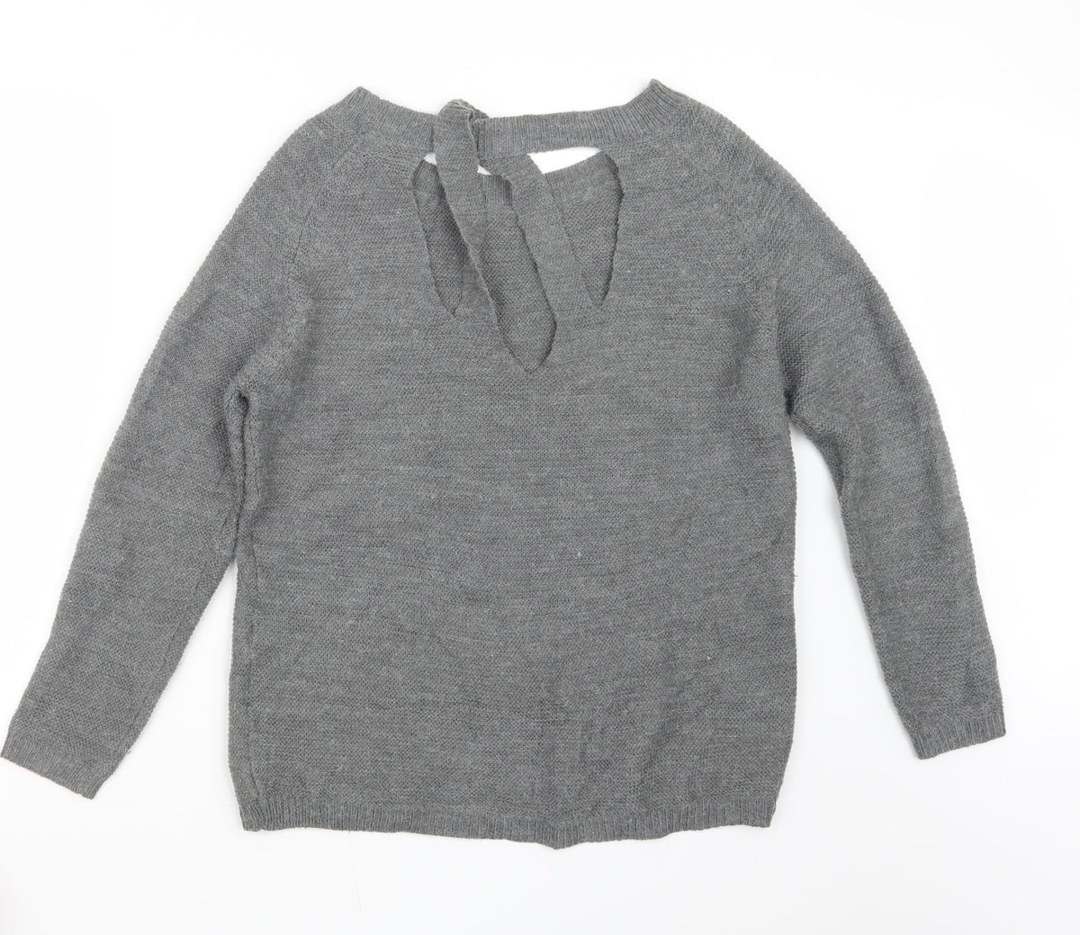 Memory & Co Womens Grey  Knit Pullover Jumper Size L