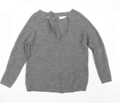 Memory & Co Womens Grey  Knit Pullover Jumper Size L