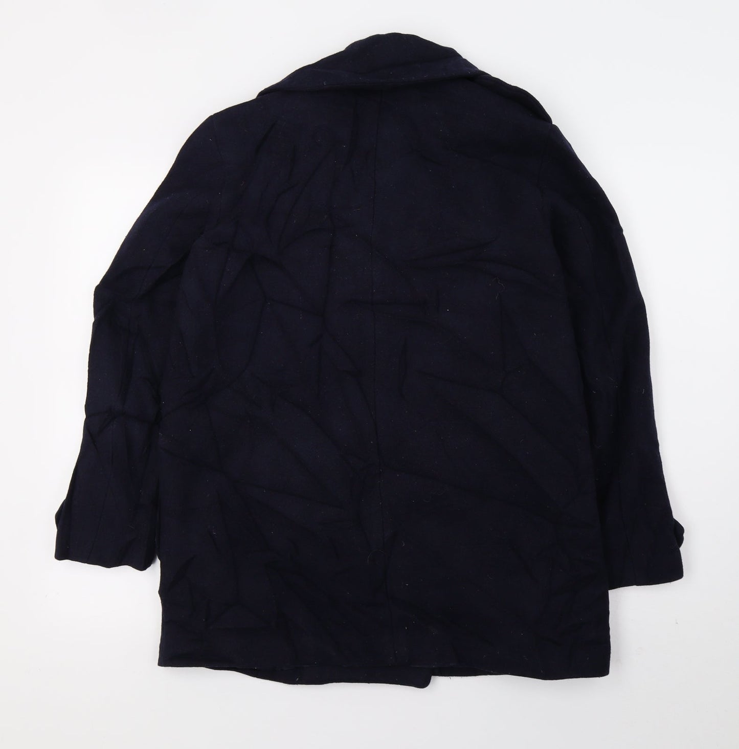Womens UK Size 8 H&M Blue Overcoat