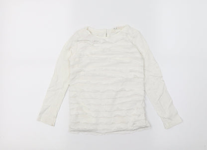 H&M Girls White  Jersey Basic T-Shirt Size 3-4 Years