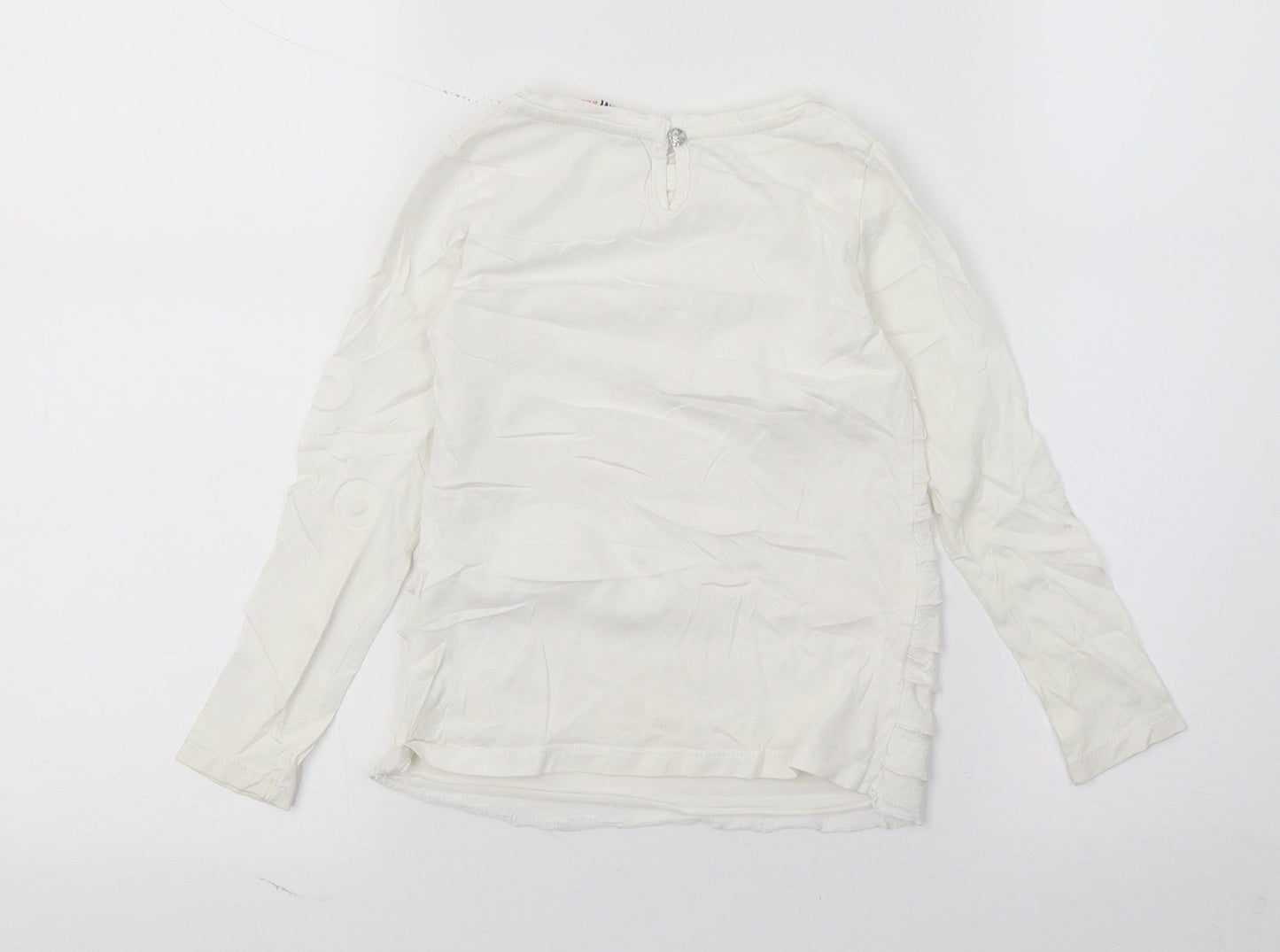 H&M Girls White  Jersey Basic T-Shirt Size 3-4 Years