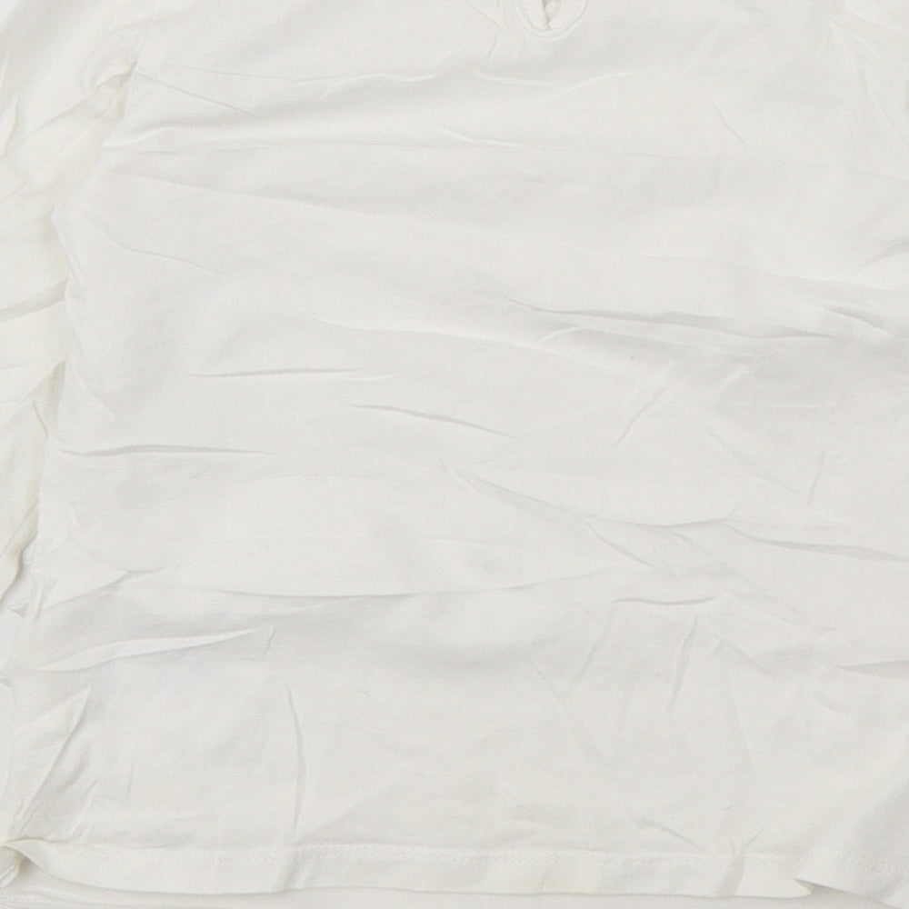 H&M Girls White  Jersey Basic T-Shirt Size 3-4 Years