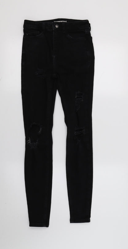 Denim & Co. Womens Black  Denim Skinny Jeans Size 6 L27 in