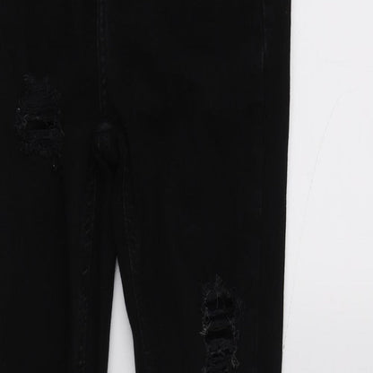 Denim & Co. Womens Black  Denim Skinny Jeans Size 6 L27 in