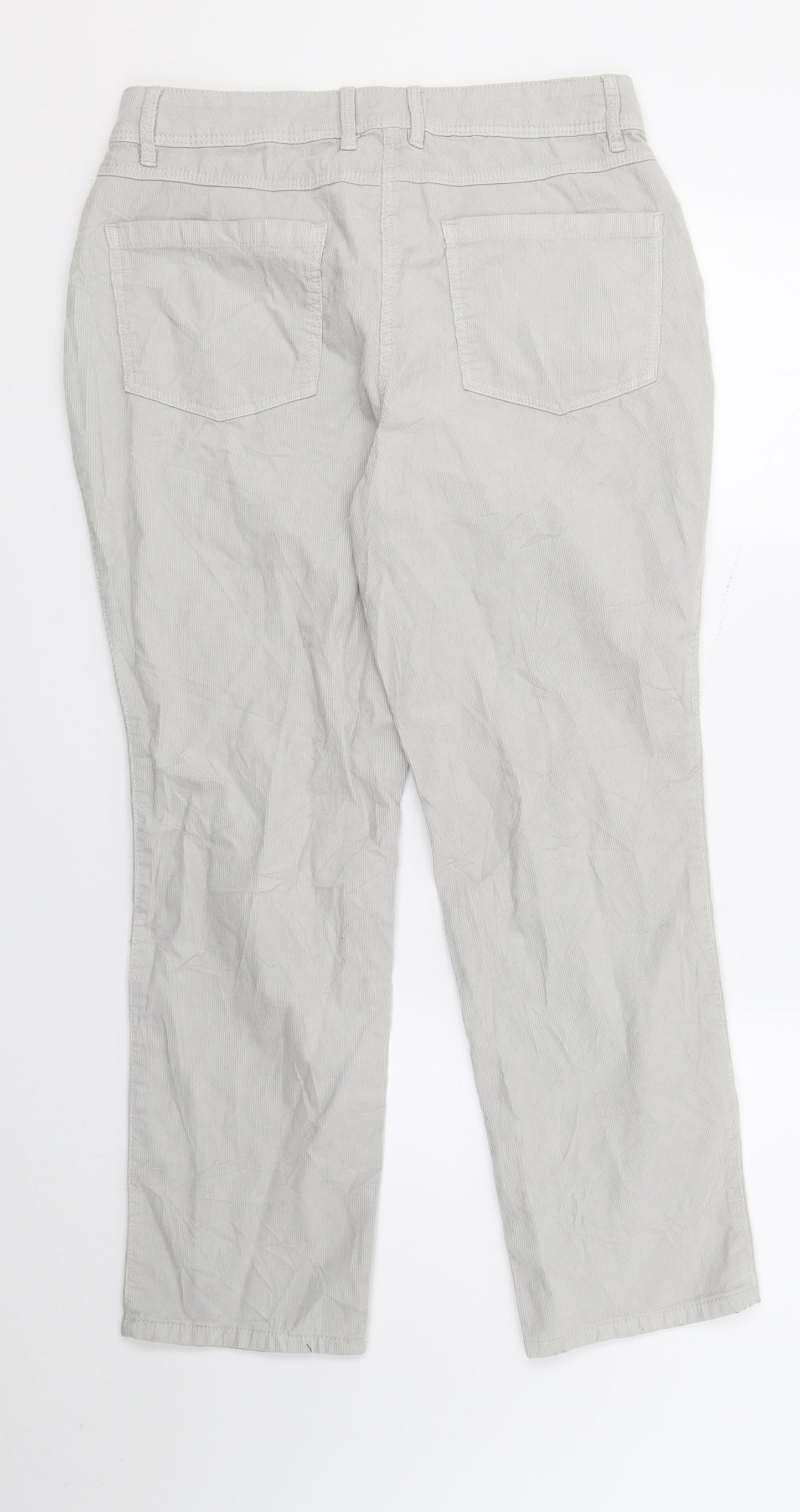 M&S Womens Grey  Denim Straight Jeans Size 10 L26 in