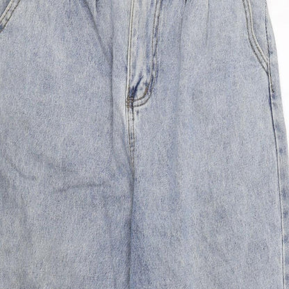 Womens UK Size  Preworn Regular Fit Wide-Leg Blue Jeans