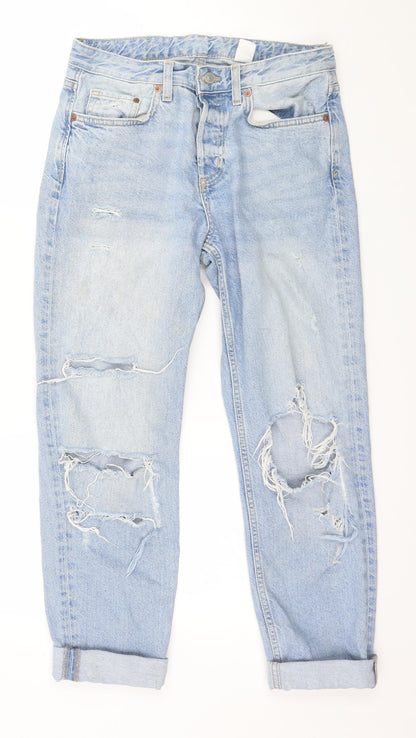 Denim & Co. Womens Blue  Denim Straight Jeans Size 25 in L25 in