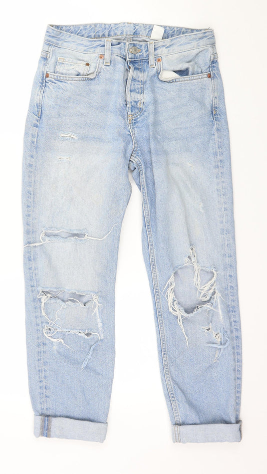 Denim & Co. Womens Blue  Denim Straight Jeans Size 25 in L25 in