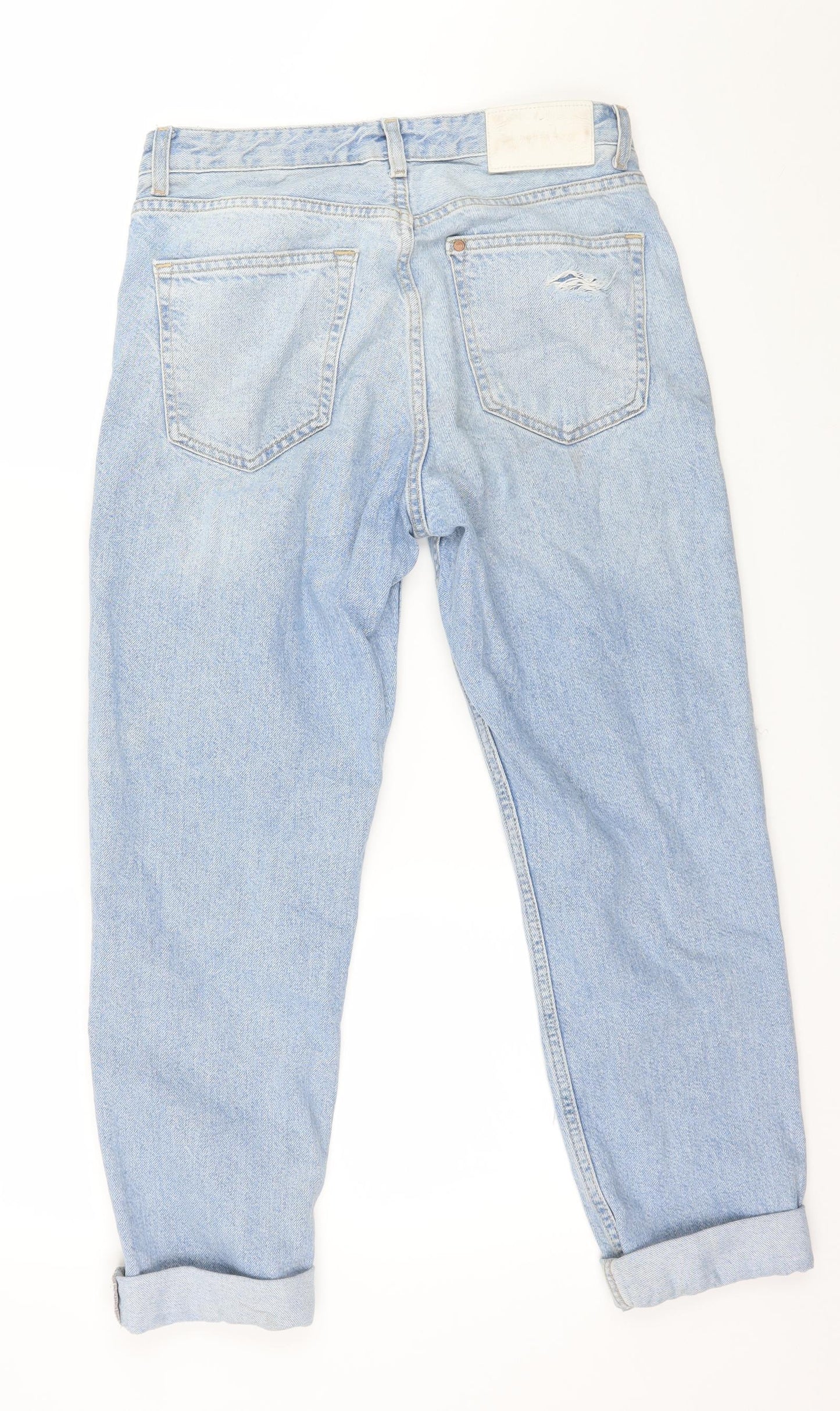 Denim & Co. Womens Blue  Denim Straight Jeans Size 25 in L25 in