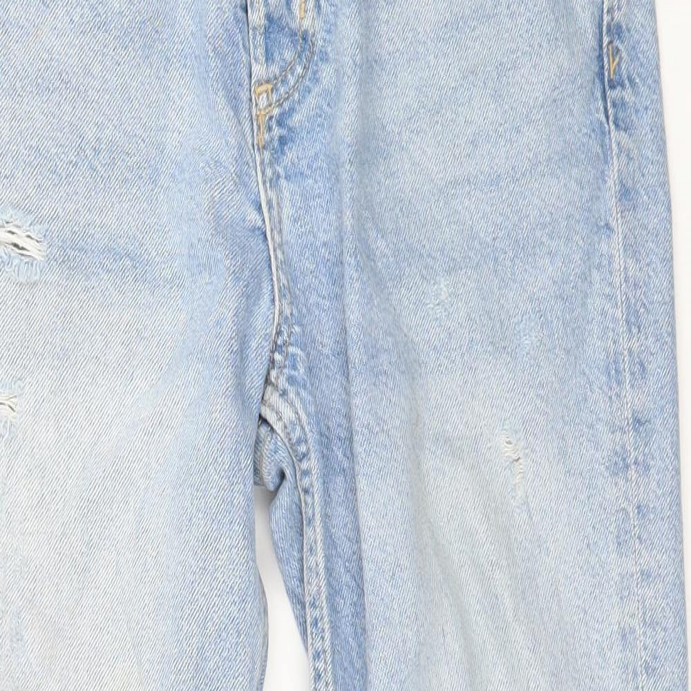 Denim & Co. Womens Blue  Denim Straight Jeans Size 25 in L25 in