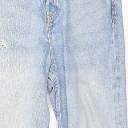 Denim & Co. Womens Blue  Denim Straight Jeans Size 25 in L25 in