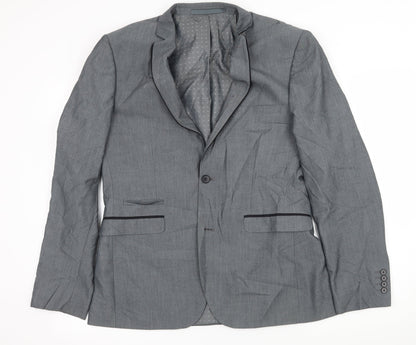 Mens UK Size L Burton Regular Grey Suit Jacket