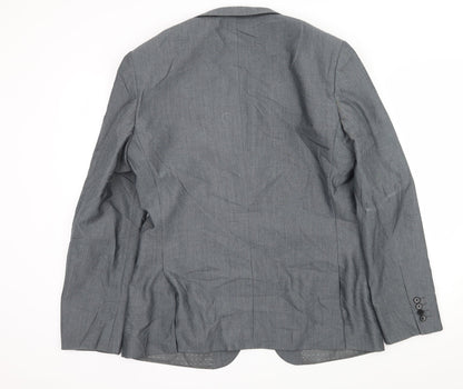 Mens UK Size L Burton Regular Grey Suit Jacket