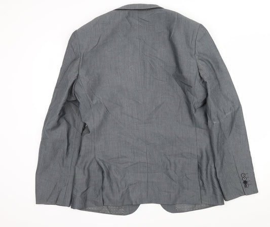 Mens UK Size L Burton Regular Grey Suit Jacket