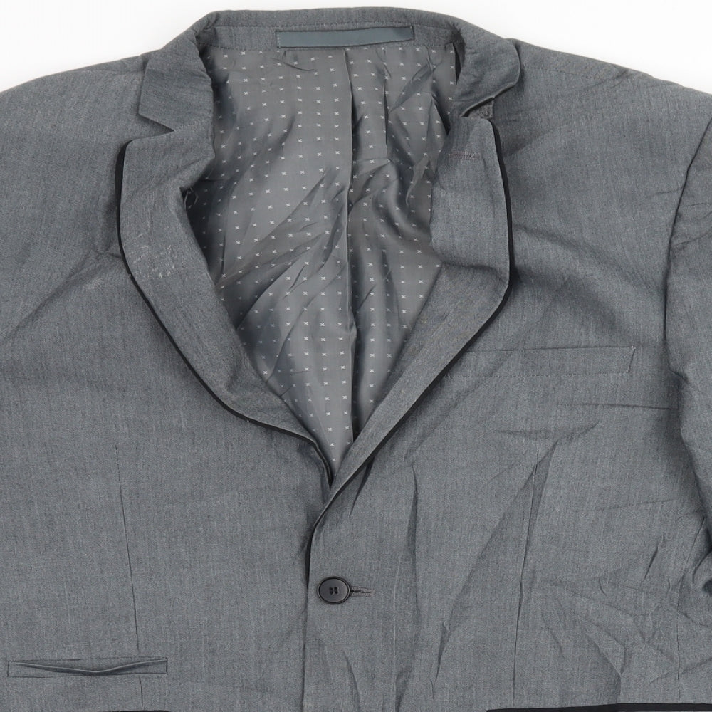 Mens UK Size L Burton Regular Grey Suit Jacket