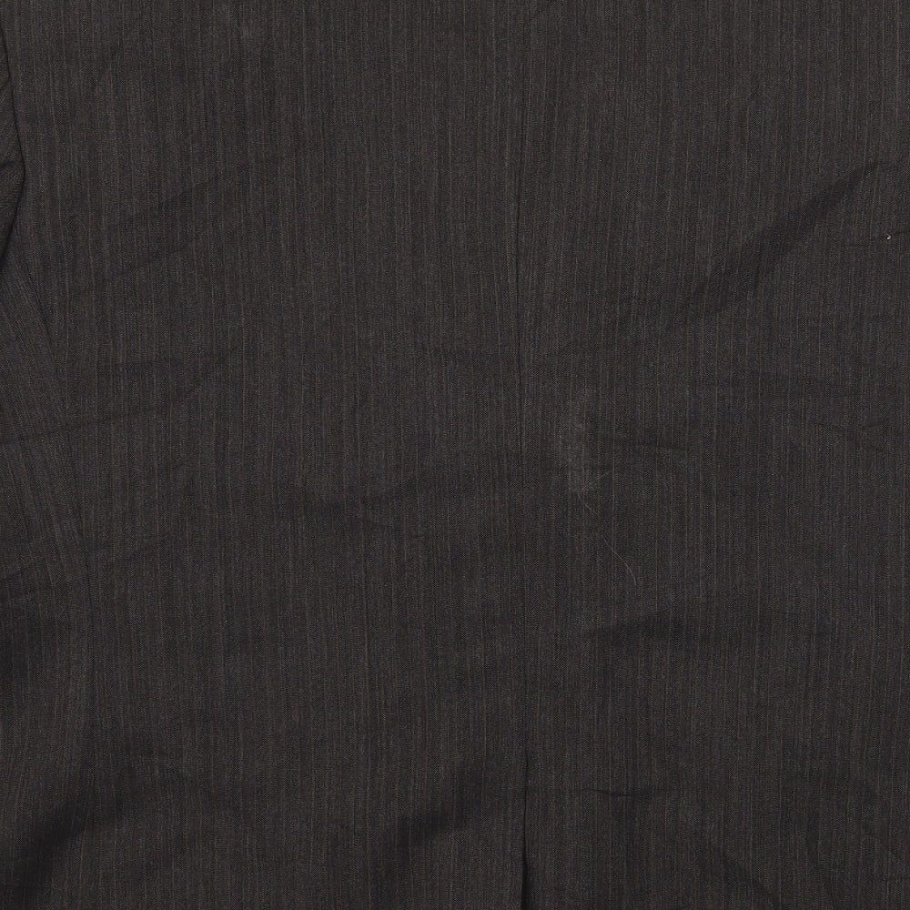 George Mens Grey Striped  Jacket Suit Jacket Size XL