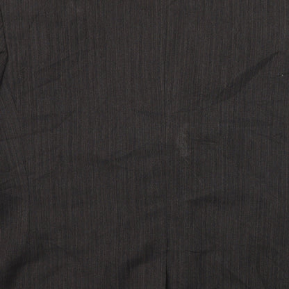 George Mens Grey Striped  Jacket Suit Jacket Size XL
