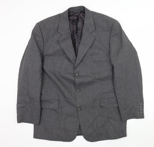 Mens UK Size L Odermark Regular Grey Suit Jacket