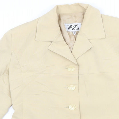 Womens UK Size 10 Oasis Beige Jacket