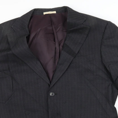Mens UK Size L Greenwoods Regular Grey Suit Jacket