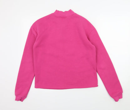 Topshop Womens Pink  Jersey Pullover Sweatshirt Size 6