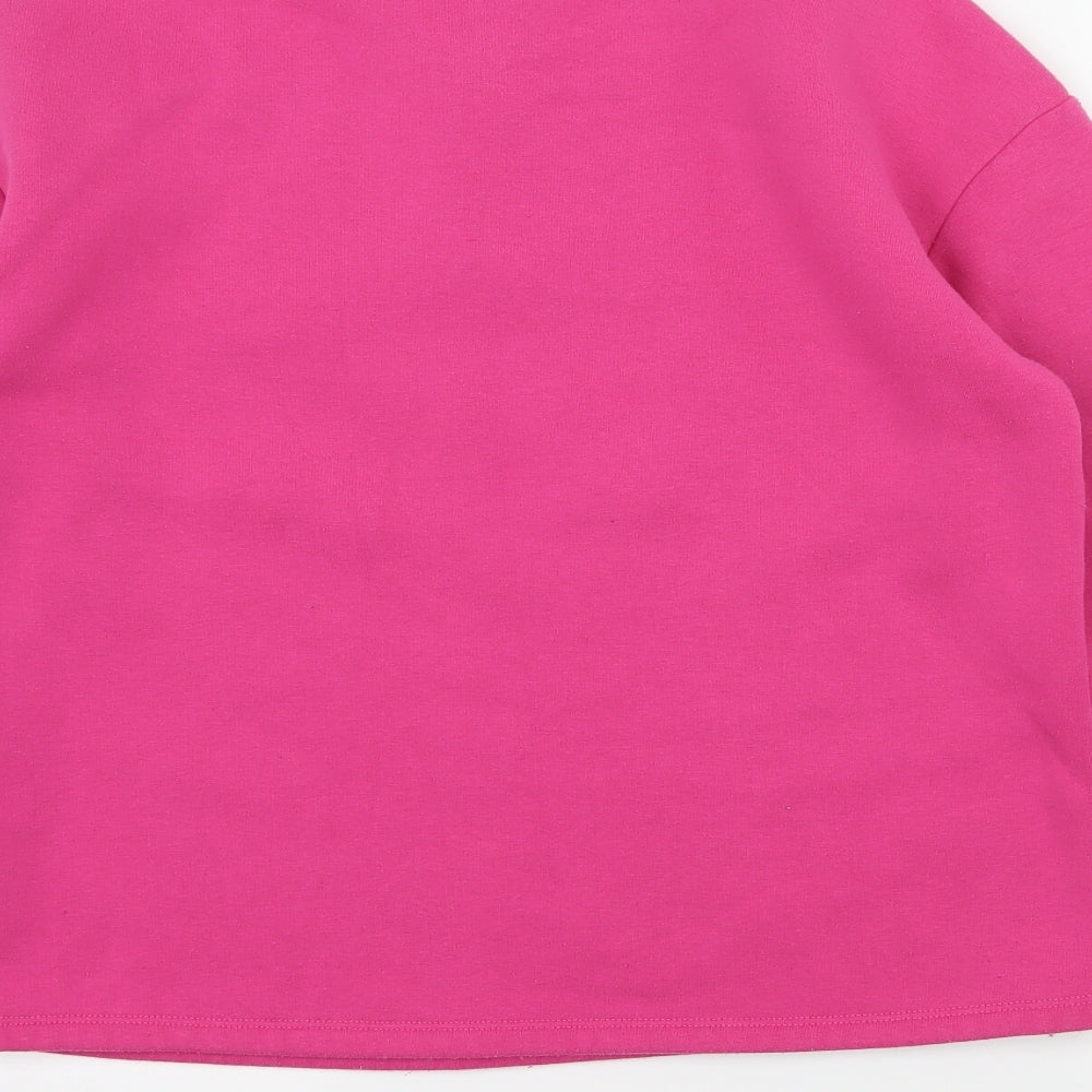Topshop Womens Pink  Jersey Pullover Sweatshirt Size 6