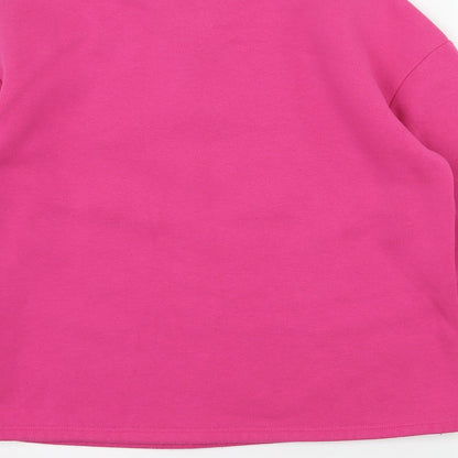 Topshop Womens Pink  Jersey Pullover Sweatshirt Size 6