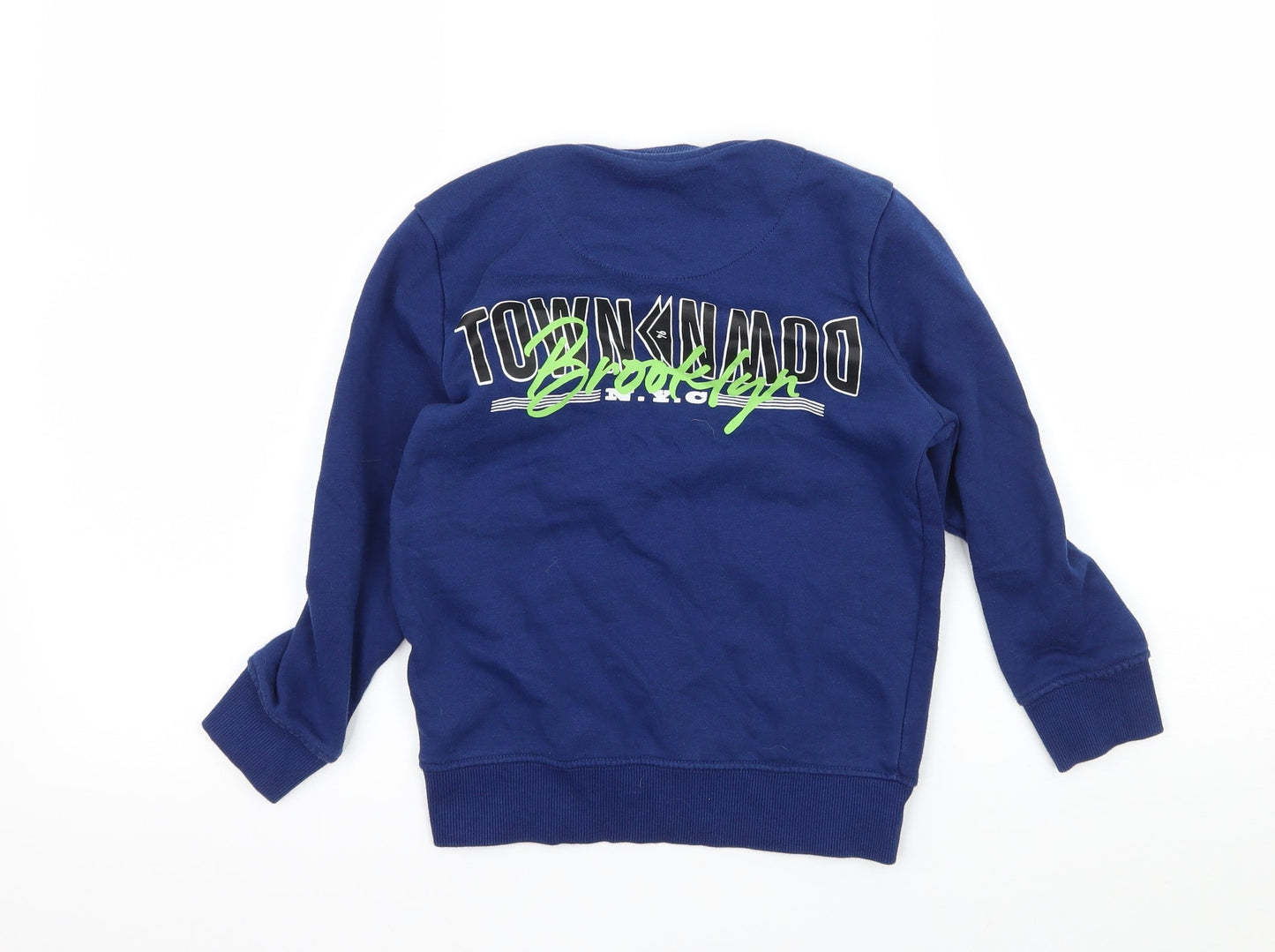 F&F Boys Blue  Jersey Pullover Sweatshirt Size 6-7 Years  - Brooklyn