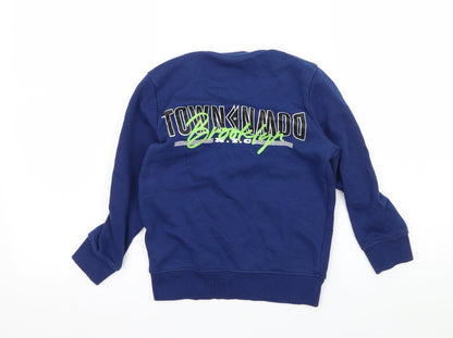 F&F Boys Blue  Jersey Pullover Sweatshirt Size 6-7 Years  - Brooklyn