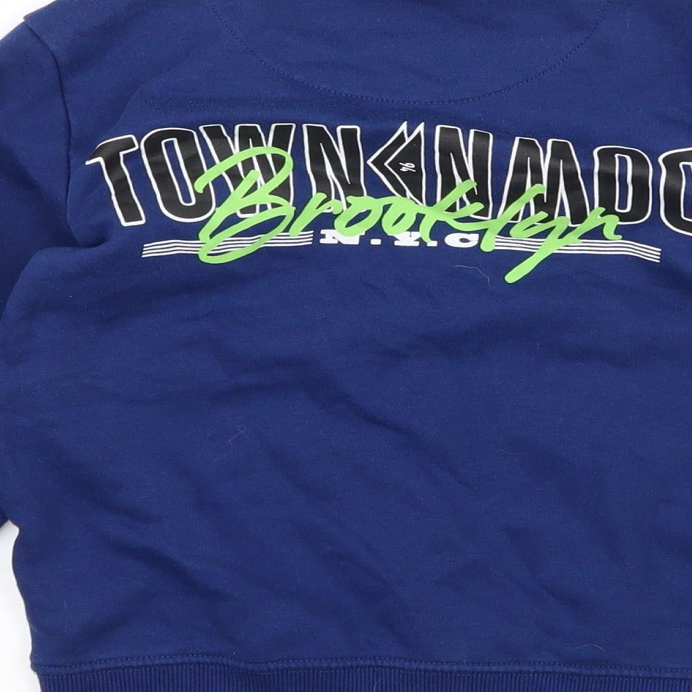 F&F Boys Blue  Jersey Pullover Sweatshirt Size 6-7 Years  - Brooklyn