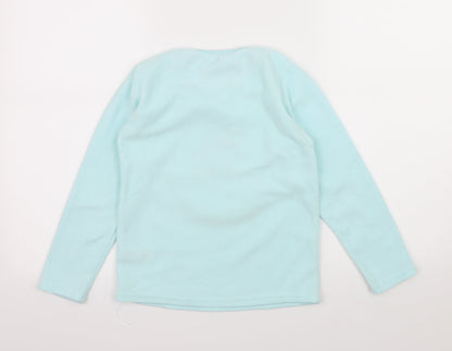 Primark Girls Blue  Fleece Top Pyjama Top Size 8-9 Years  - Unicorn