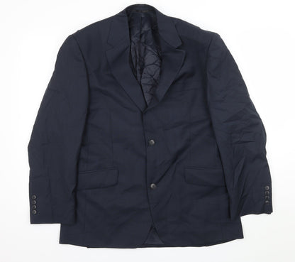 Mens UK Size L Brook Taverner Regular Blue Suit Jacket