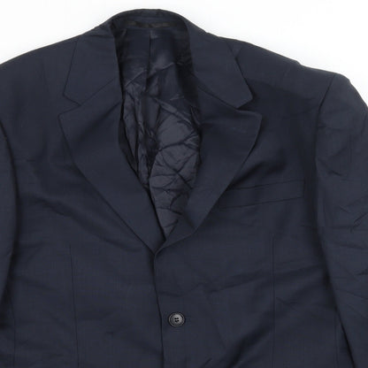 Mens UK Size L Brook Taverner Regular Blue Suit Jacket