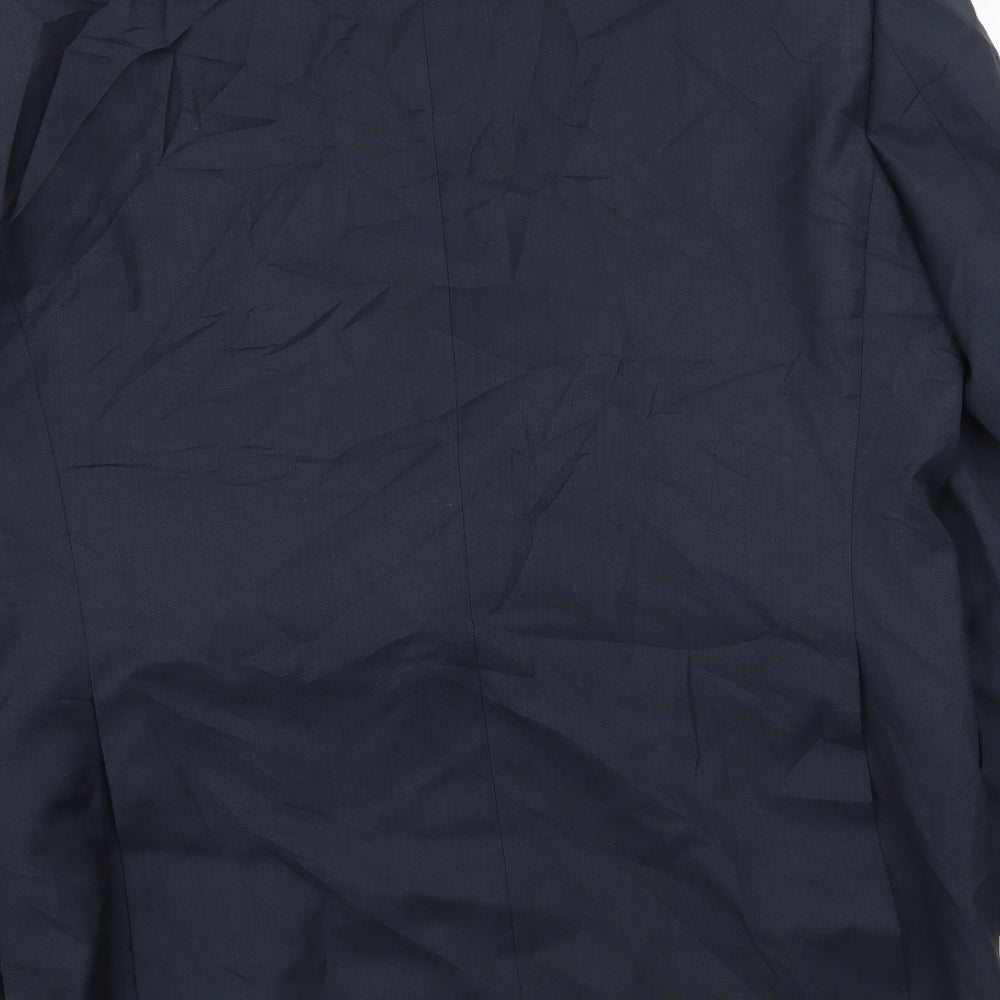 Mens UK Size L Brook Taverner Regular Blue Suit Jacket