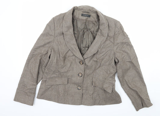 ALEX & CO Womens Brown   Jacket Blazer Size 14