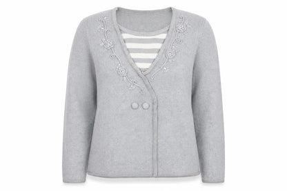 Paramour Womens Grey  Knit Pullover Jumper Size M