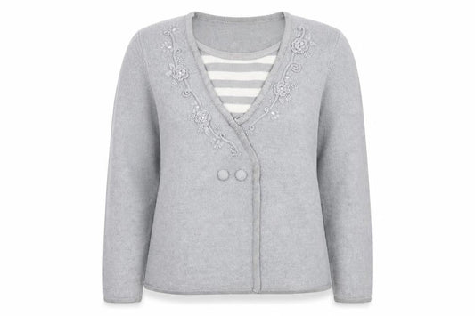 Paramour Womens Grey  Knit Pullover Jumper Size M