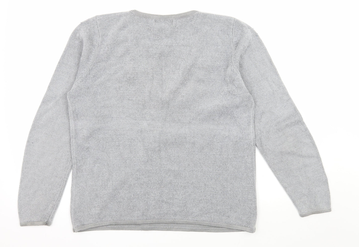 Paramour Womens Grey  Knit Pullover Jumper Size M