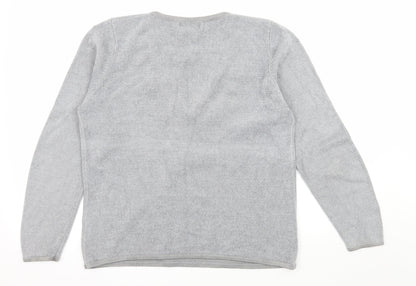 Paramour Womens Grey  Knit Pullover Jumper Size M