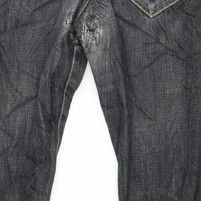Uniqlo Mens Grey  Denim Straight Jeans Size 32 in L27 in