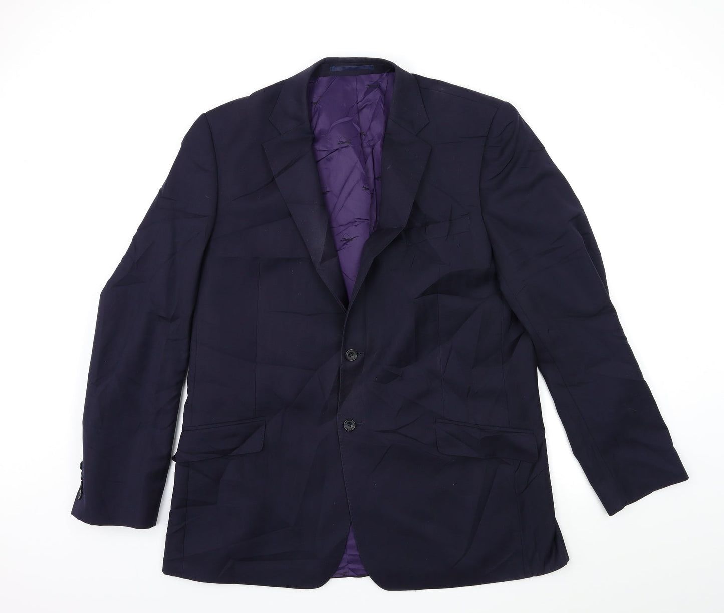 Mens UK Size 42 Paul Costelloe Regular Blue Suit Jacket